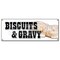 Signmission Biscuits & Gravy Banner Heavy Duty 13 Oz Vinyl with Grommets B-Biscuits & Gravy - alternate 1